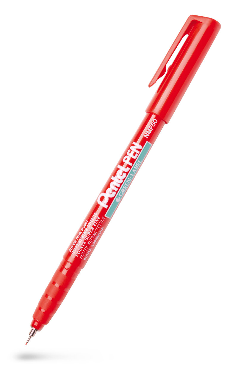 Märkpenna perm. PENTEL super fine röd