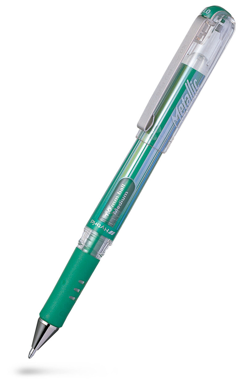 Gelpenna PENTEL Hybrid Gel 1,0 met.grön