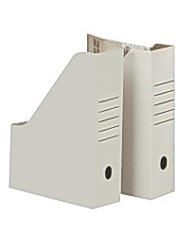 Tidskriftssamlare A4 kartong vit