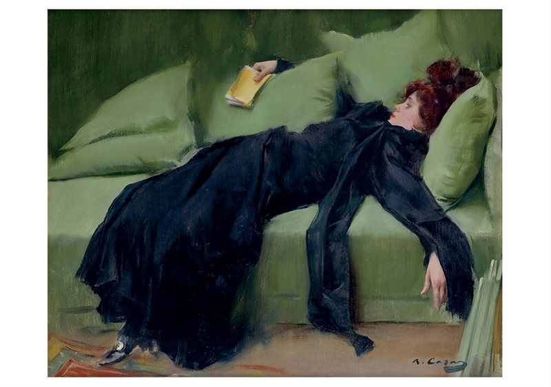 Decadent Young Woman, After the Dance Notecard