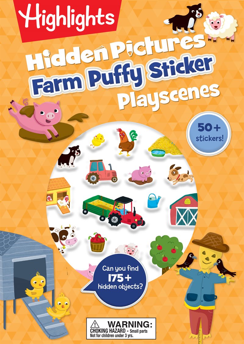 Farm Hidden Pictures Puffy Sticker Playscenes
