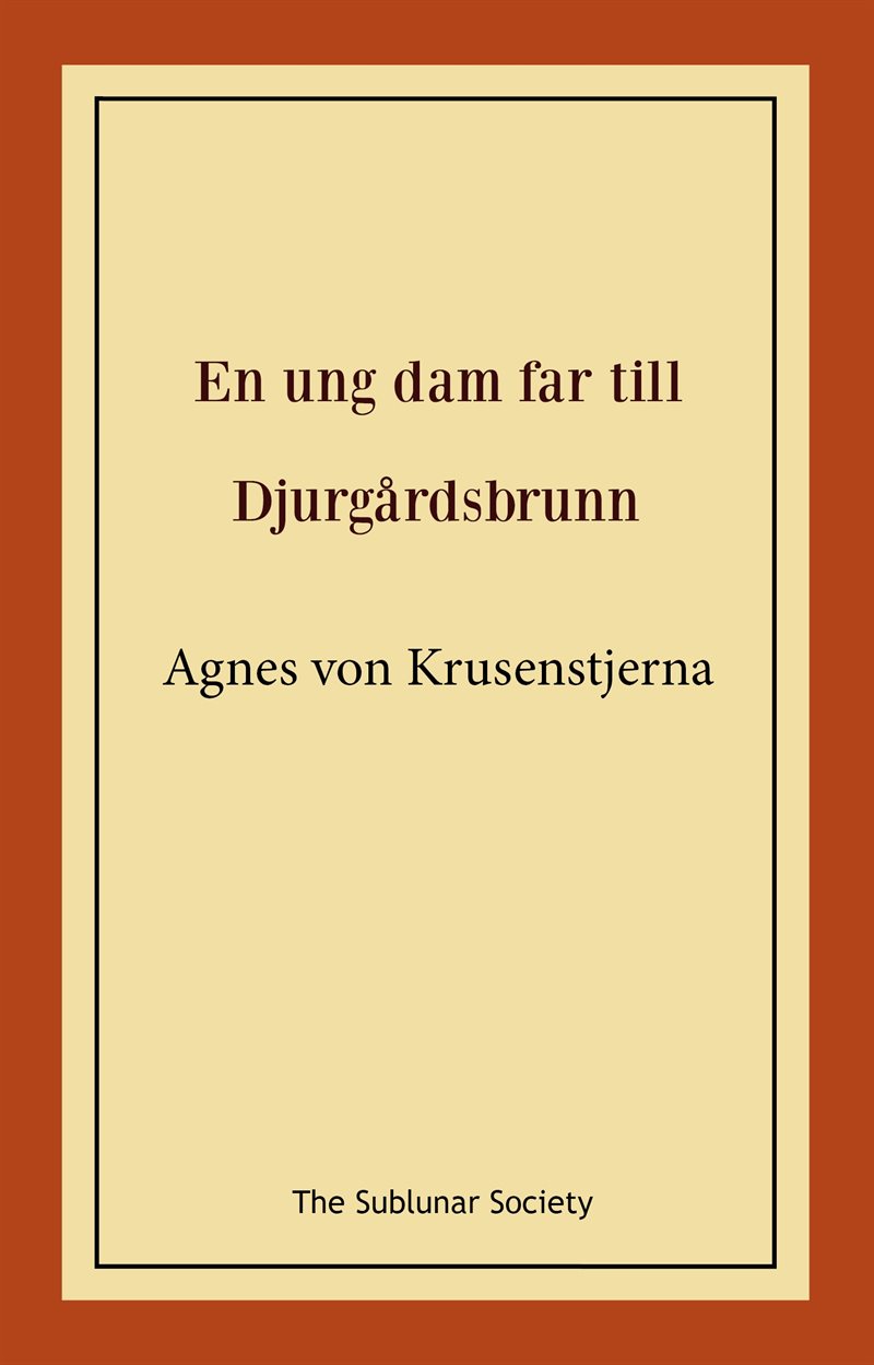 En ung dam far till Djurgårdsbrunn