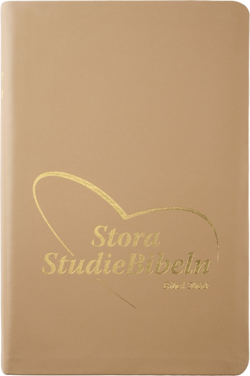 Stora StudieBibeln - Bonded leather Brun